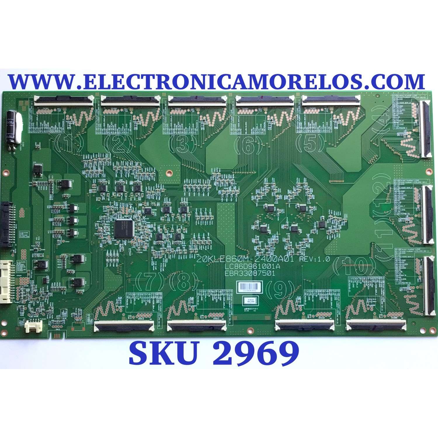 LED DRIVER PARA TV LG / NUMERO DE PARTE EBR33087501 / 33087501 / LC86D961001A / 20KLE860M-2400A01 REV:1.0 / PANEL HC860MAD-ABDA2-2124 / MODELO 86QNED99UPA.AUSFLJR / 86QNED99UPA